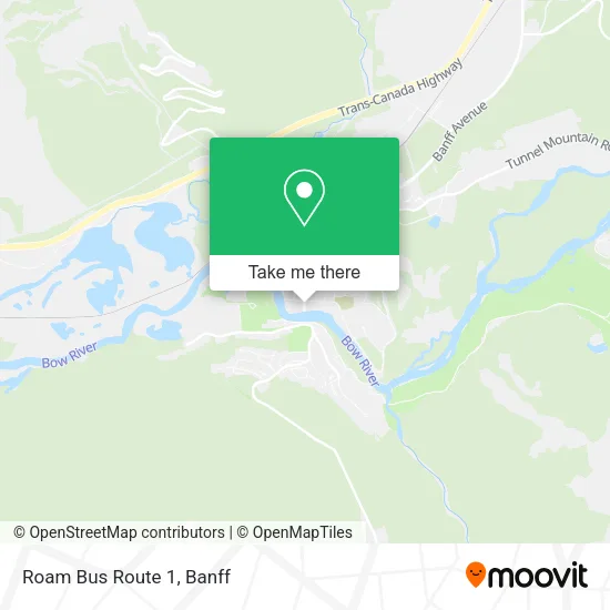 Roam Bus Route 1 map