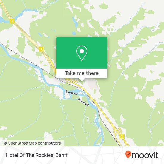 Hotel Of The Rockies map