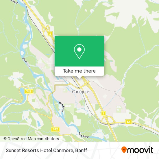 Sunset Resorts Hotel Canmore map