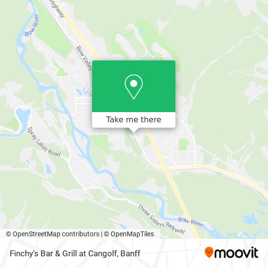 Finchy's Bar & Grill at Cangolf map