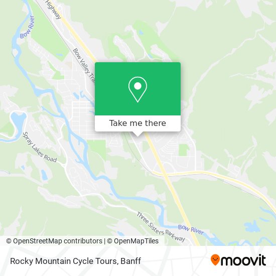 Rocky Mountain Cycle Tours map