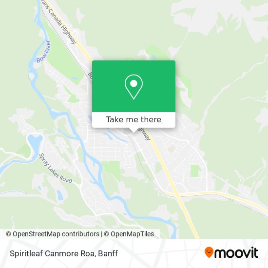 Spiritleaf Canmore Roa map