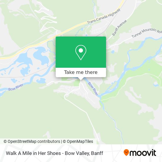 Walk A Mile in Her Shoes - Bow Valley map