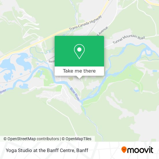 Yoga Studio at the Banff Centre map