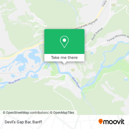 Devil's Gap Bar map