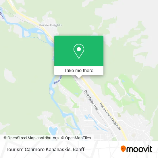 Tourism Canmore Kananaskis map