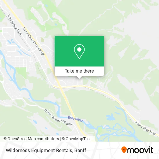 Wilderness Equipment Rentals map