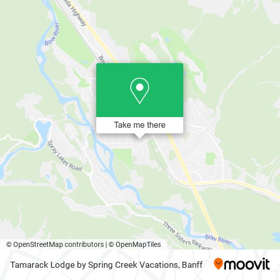 Tamarack Lodge by Spring Creek Vacations map