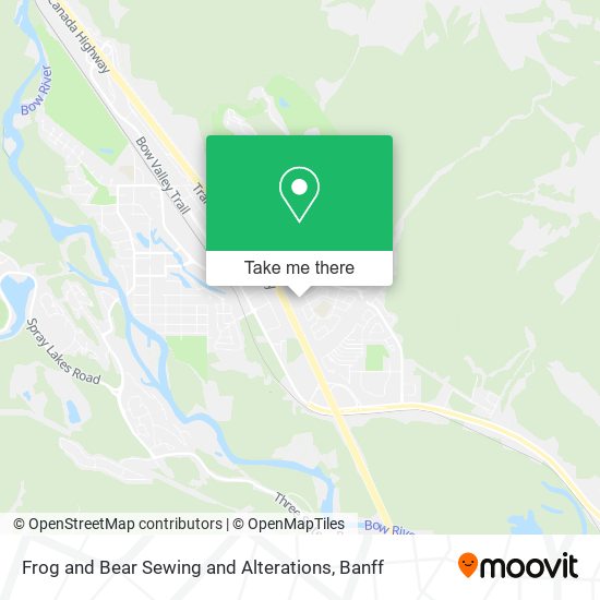 Frog and Bear Sewing and Alterations map