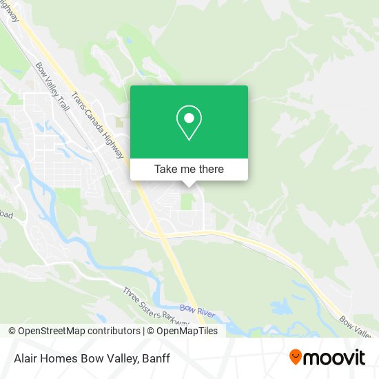 Alair Homes Bow Valley map