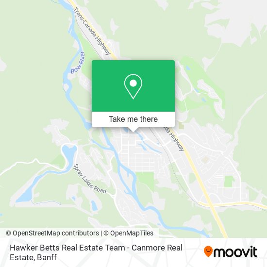 Hawker Betts Real Estate Team - Canmore Real Estate map