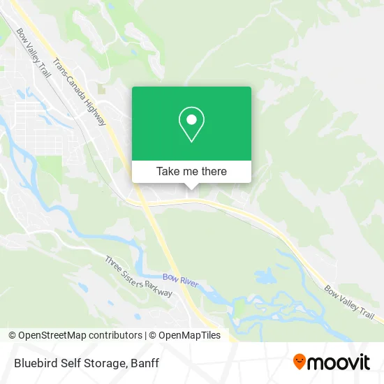 Bluebird Self Storage map