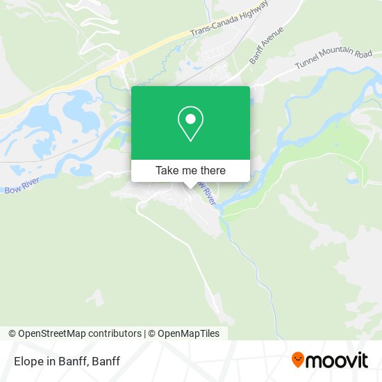 Elope in Banff map