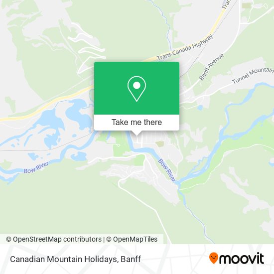 Canadian Mountain Holidays map