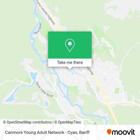 Canmore Young Adult Network - Cyan map