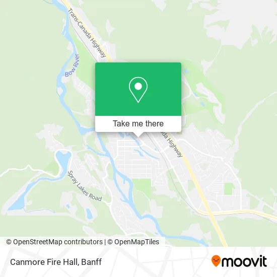 Canmore Fire Hall map