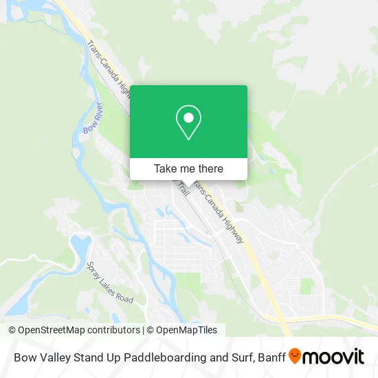 Bow Valley Stand Up Paddleboarding and Surf map