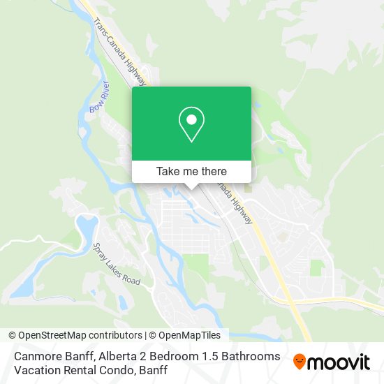 Canmore Banff, Alberta 2 Bedroom 1.5 Bathrooms Vacation Rental Condo map