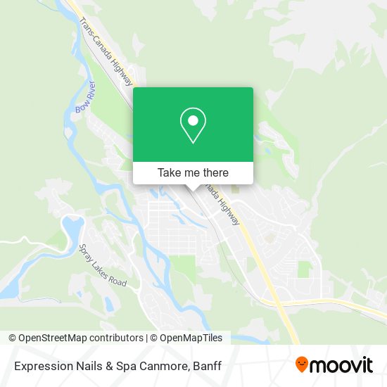Expression Nails & Spa Canmore map