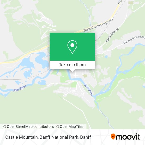 Castle Mountain, Banff National Park map