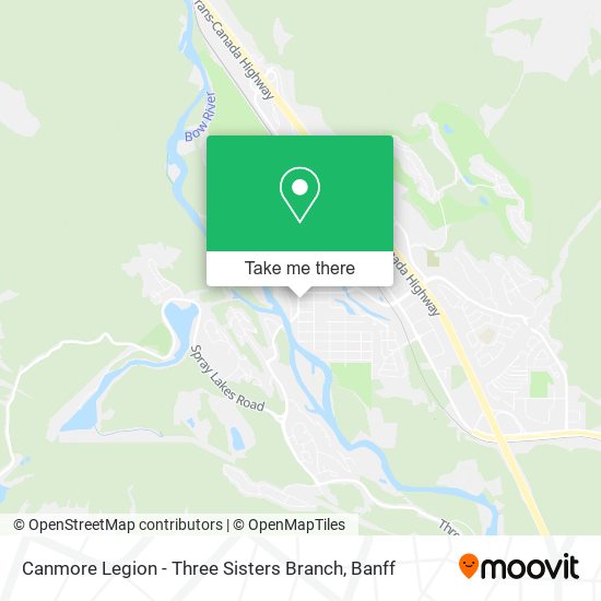 Canmore Legion - Three Sisters Branch map