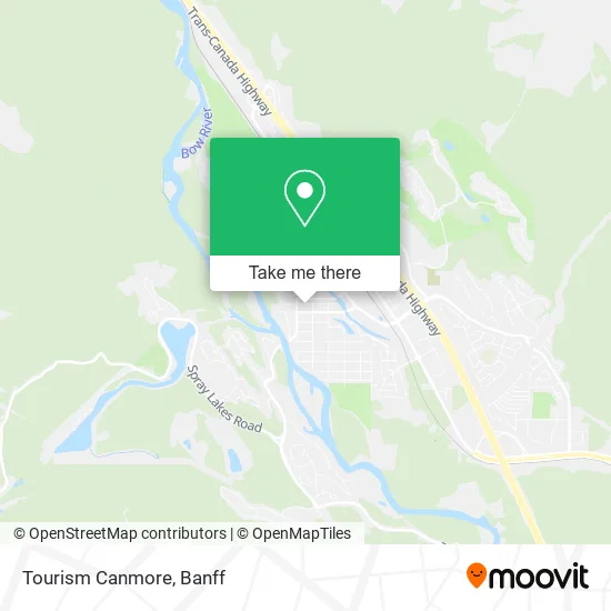 Tourism Canmore map