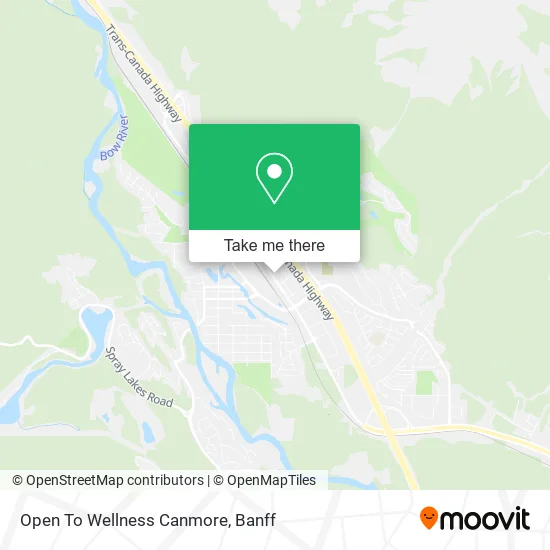 Open To Wellness Canmore map