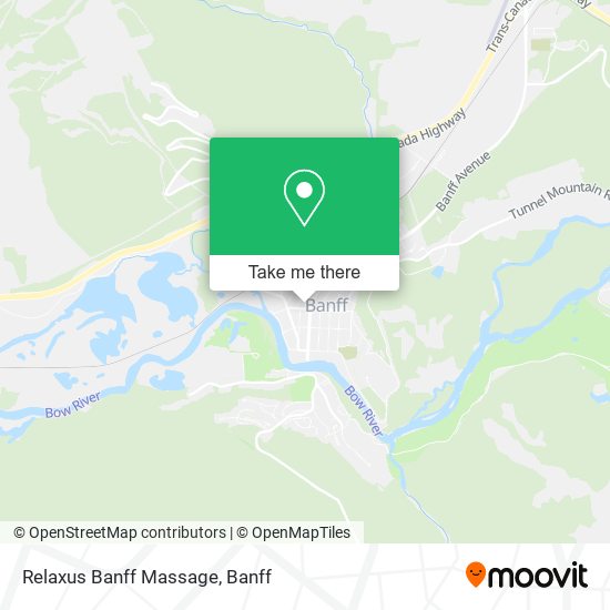 Relaxus Banff Massage map