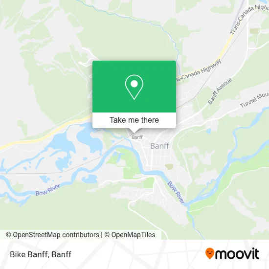 Bike Banff map