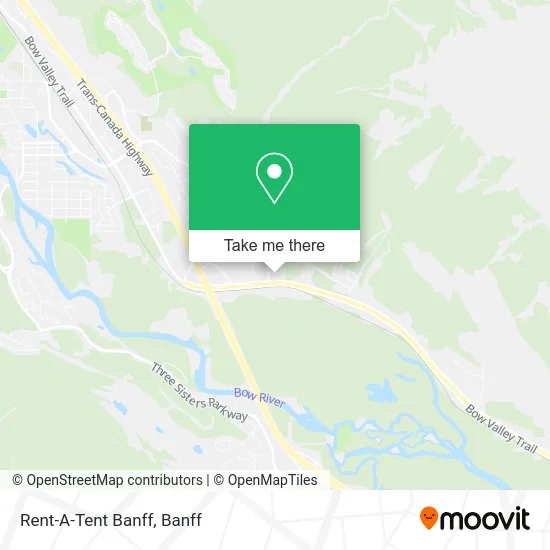 Rent-A-Tent Banff map