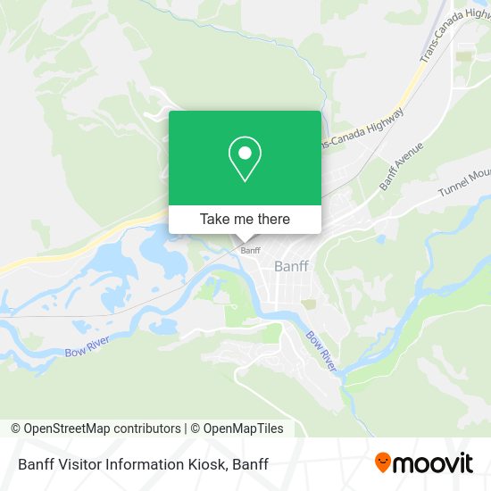 Banff Visitor Information Kiosk map