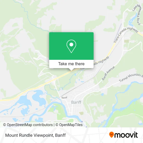 Mount Rundle Viewpoint map