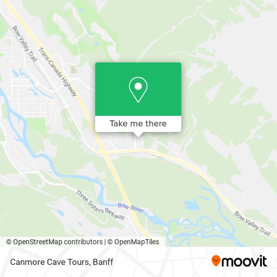 Canmore Cave Tours map