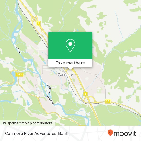 Canmore River Adventures map