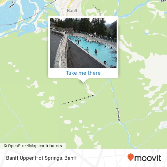 Banff Upper Hot Springs map