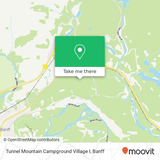 Tunnel Mountain Campground Village I map