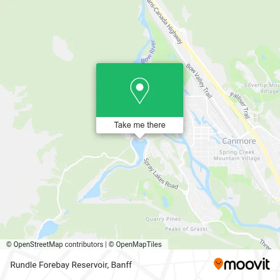 Rundle Forebay Reservoir map