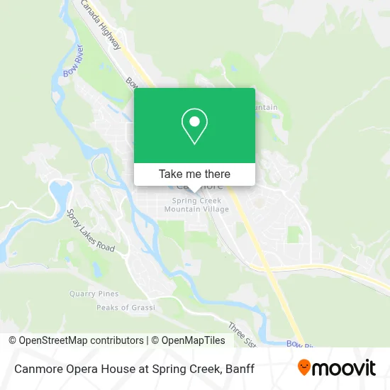 Canmore Opera House at Spring Creek map