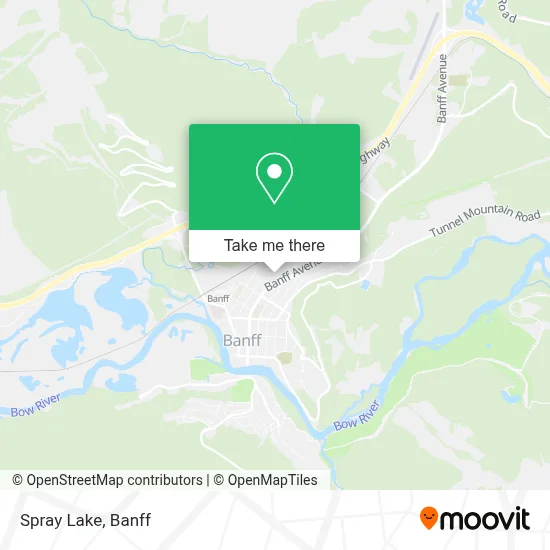 Spray Lake map