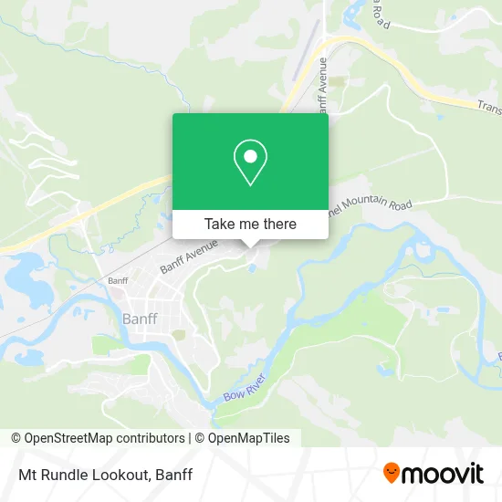 Mt Rundle Lookout map