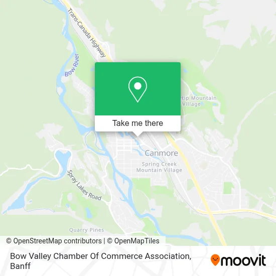 Bow Valley Chamber Of Commerce Association map