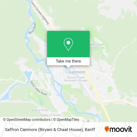 Saffron Canmore (Biryani & Chaat House) map