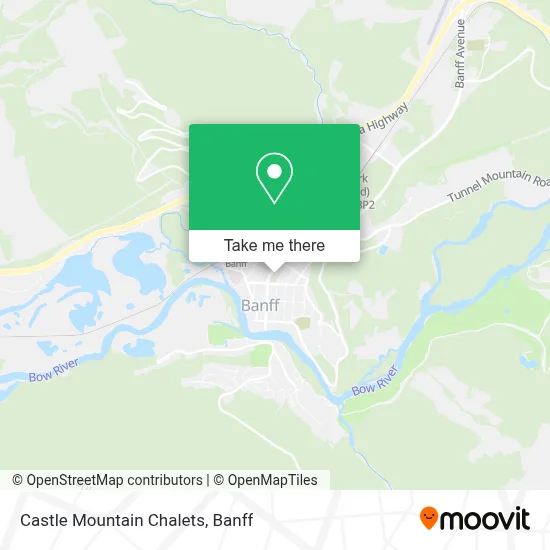 Castle Mountain Chalets map
