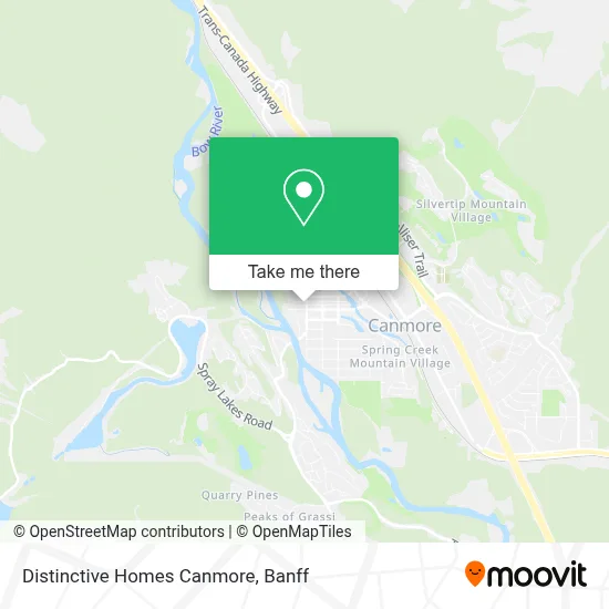 Distinctive Homes Canmore map