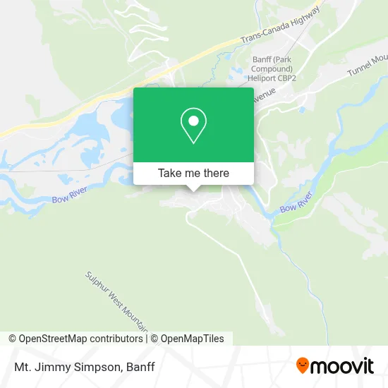 Mt. Jimmy Simpson map