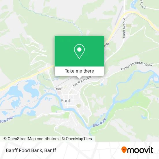 Banff Food Bank map