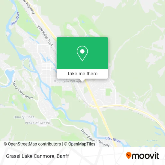 Grassi Lake Canmore map