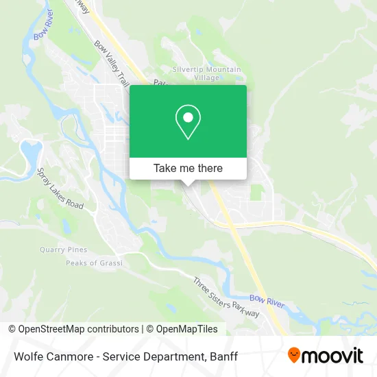Wolfe Canmore - Service Department map
