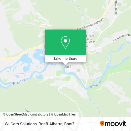 Wi-Com Solutions, Banff Alberta map