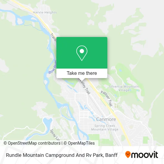 Rundle Mountain Campground And Rv Park map